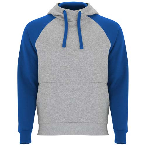 Sweat à capuche personnalisable - Badet Gris et Bleu royal